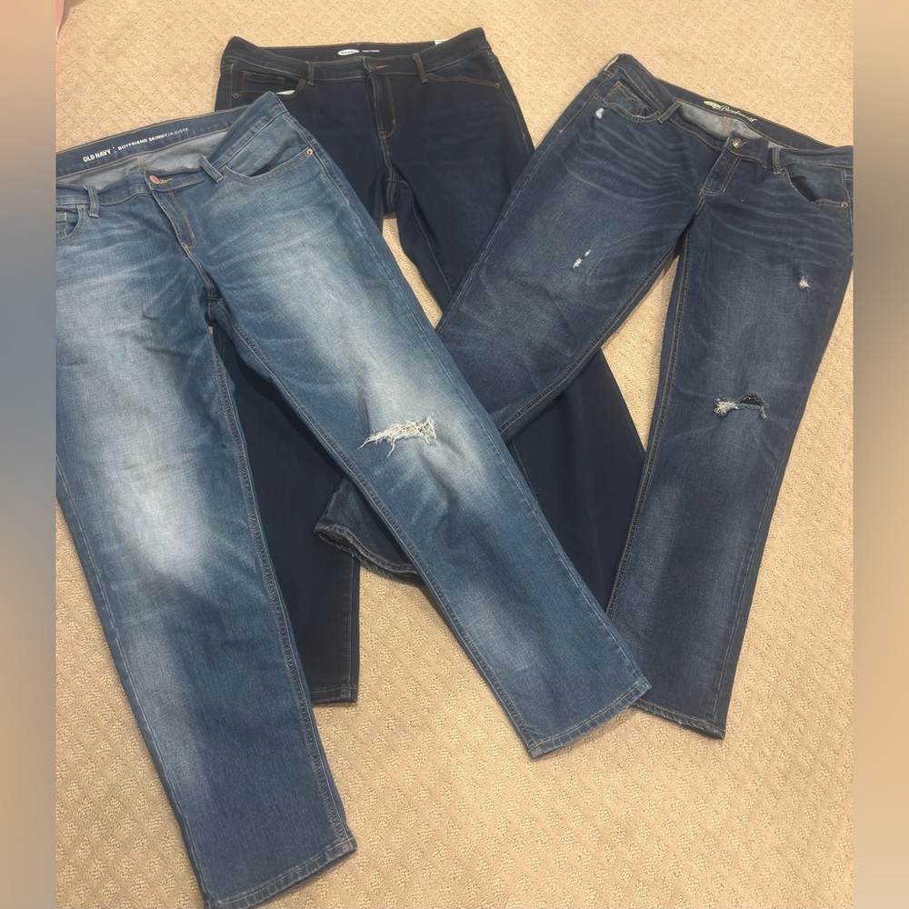WOMENS OLD NAVY JEANS BUNDLE ALL SIZE 12 (one tall length)